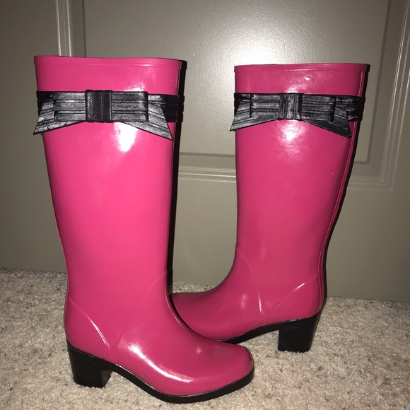 kate spade pink rain boots